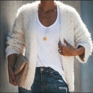POL alpaca pearl cardigan